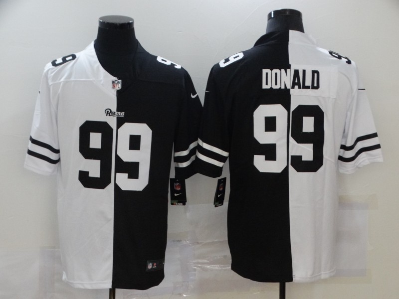 Men's Los Angeles Rams Aaron Donald #99 Black/White Jersey